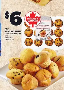 Loblaws PC MINI MUFFINS, 12'S offer