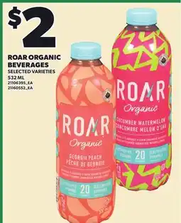 Loblaws ROAR ORGANIC BEVERAGES offer