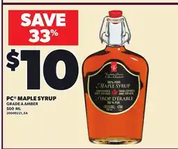 Loblaws PC MAPLE SYRUP offer