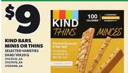 Loblaws KIND BARS,, MINIS OR THINS, 5X40 offer