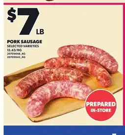 Loblaws PORK SAUSAGE offer
