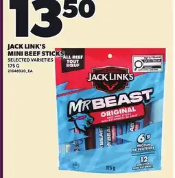 Loblaws JACK LINK'S MINI BEEF STICKS offer