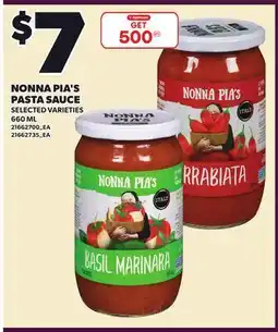 Loblaws NONNA PIA'S PASTA SAUCE offer