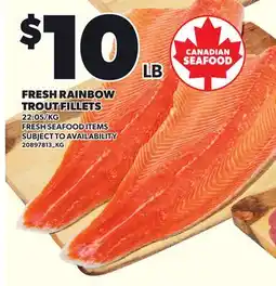 Loblaws FRESH RAINBOW TROUT FILLETS offer