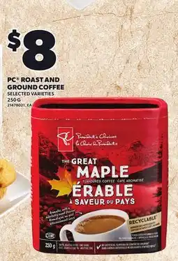 Loblaws PC ROAST AND GROUND COFFEE offer