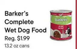 Petvalu Barker's Complete Wet Dog Food offer