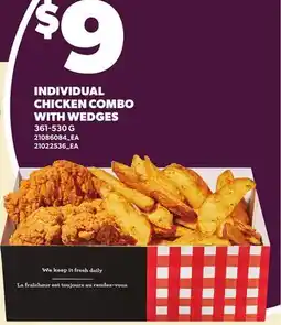 Loblaws INDIVIDUAL CHICKEN COMBO WITH WEDGES offer