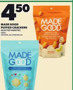 Loblaws MADE GOOD PUFFED CRACKERS offer