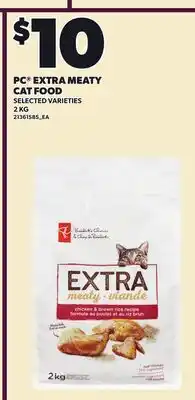 Loblaws PC EXTRA MEATY CAT FOOD offer