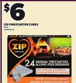 Loblaws ZIP FIRESTARTER CUBES, 24'S offer