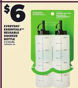 Loblaws EVERYDAY ESSENTIALS REUSABLE SQUEEZE, 2'S/414 ML offer