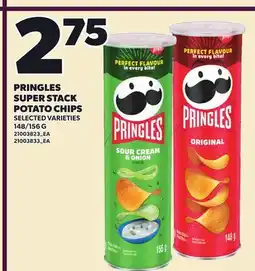 Loblaws PRINGLES SUPER STACK POTATO CHIPS, 148/156 G offer