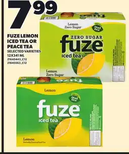 Loblaws FUZE LEMON ICED TEA OR PEACE TEA offer