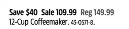 Canadian Tire Cuisinart 12-Cup Coffeemaker offer