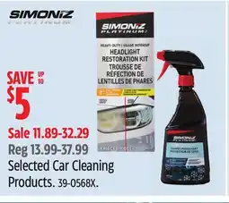 Canadian Tire Simoniz Selected Car Cleaning Products offer