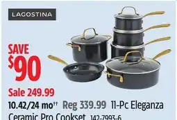 Canadian Tire Lagostina 11-Pc Eleganza Ceramic Pro Cookset offer