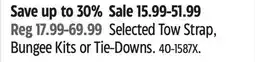 Canadian Tire MotoMaster Selected Tow Strap, Bungee Kits or Tie-Downs offer