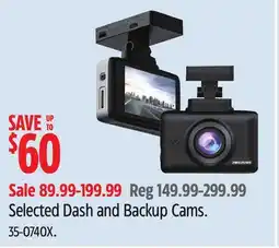 Canadian Tire Reload Selected Dash and Backup Cams offer