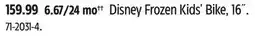 Canadian Tire Disney Frozen Kids' Bike offer