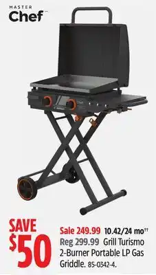 Canadian Tire Grill Turismo 2-Burner Portable LP Gas Griddle offer