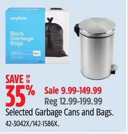 Canadian Tire Selected Garbage Cans and Bags offer