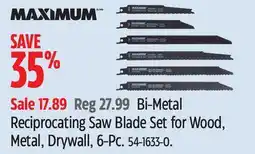 Canadian Tire MAXIMUM Bi-Metal Reciprocating Saw Blade Set for Wood offer