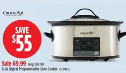 Canadian Tire CrockPot 6-Qt Digital Programmable Slow Cooker offer