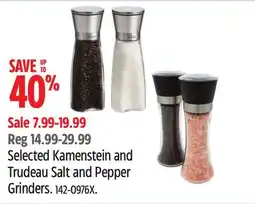 Canadian Tire Selected Kamenstein and Trudeau Salt and Pepper Grinders offer