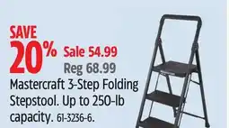 Canadian Tire Mastercraft 3-Step Folding Stepstool offer