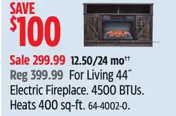 Canadian Tire For Living 44˝ Electric Fireplace offer
