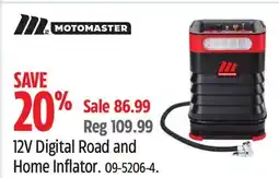 Canadian Tire MotoMaster 12V Digital Road and Home Inflator offer