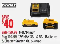 Canadian Tire 12V MAX 3Ah & 5Ah Batteries & Charger Starter Kit offer