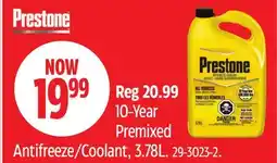 Canadian Tire Prestone Reg20.99 10-Year Premixed Antifreeze/Coolant, 3.78L offer