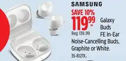 Canadian Tire Samsung Galaxy Buds FE In-Ear Noise-Cancelling Buds, Graphite or White offer