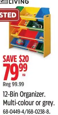Canadian Tire 12-Bin Organizer offer