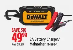 Canadian Tire DEWALT 2A Battery Charger/ Maintainer offer