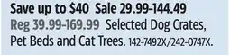 Canadian Tire Petco Selected Dog Crates, Pet Beds and Cat Trees offer
