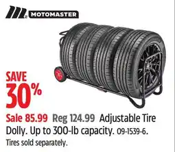 Canadian Tire MotoMaster Adjustable Tire Dolly. Up to 300-lb capacity offer