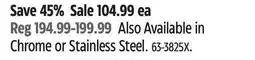 Canadian Tire Chrome or Stainless Steel offer