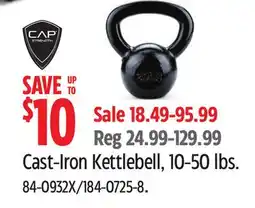 Canadian Tire ATOP Sports Cast-Iron Kettlebell offer