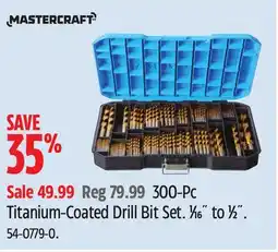 Canadian Tire 300-Pc Titanium-Coated Drill Bit Set. 1⁄16˝ to 1⁄2˝ offer