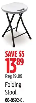 Canadian Tire For Living Folding Stool offer