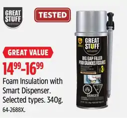 Canadian Tire Great Stuff Foam Insulation with Smart Dispenser offer