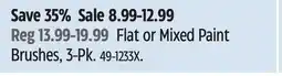 Canadian Tire Premier Flat or Mixed Paint Brushes offer