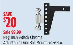 Canadian Tire Motomaster Black Chrome Adjustable Dual Ball Mount offer