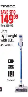 Canadian Tire Tineco Ultra Lightweight with LED offer