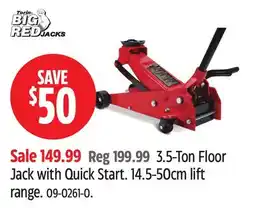 Canadian Tire Jack with Quick Start. 14.5-50cm lift range offer