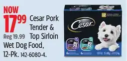 Canadian Tire Cesar Pork Tender & Top Sirloin Wet Dog Food offer