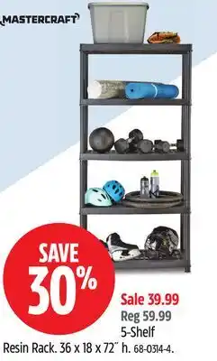 Canadian Tire Mastercraft Resin Rack. 36 x 18 x 72˝ h offer