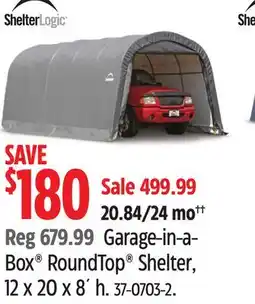 Canadian Tire Garage-in-a- Box RoundTop Shelter offer